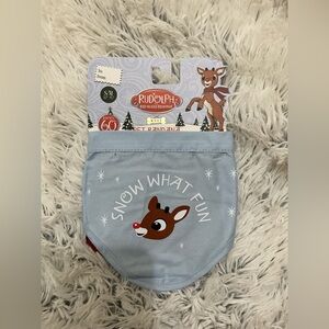 Rudolph the red nosed Reindeer small/medium pet bandana 13-15”